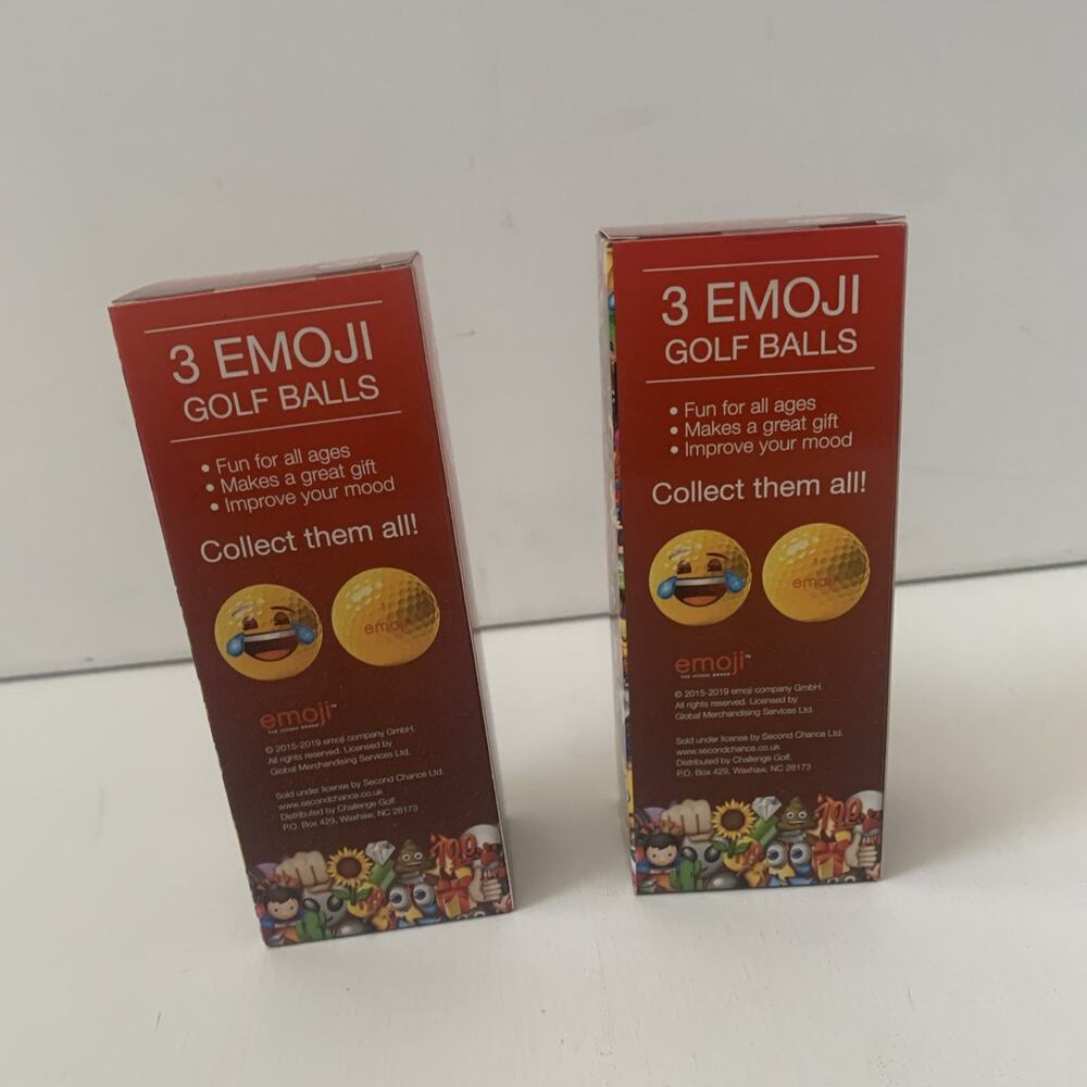 Emoji The Official Iconic Brand Lot Of 2 Golf Balls Brand New